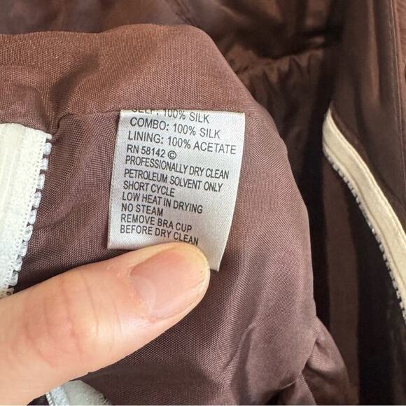 VTG Y2K Muse Silk Brown Halter Beaded Paisley Maxi Dress Whimsigoth Fairy Boho - Picture 5 of 9